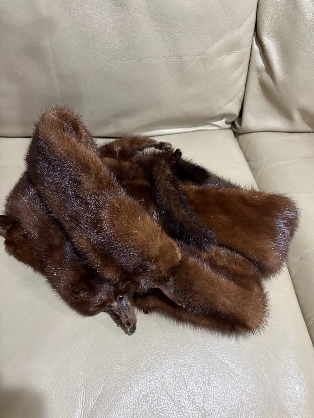 Vintage Mink Fur Multi-Pelt Boa (Preowned)